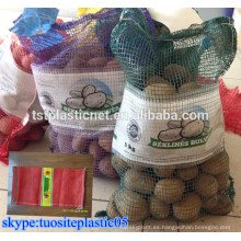 20x40cm Leno Mesh bolsas con embalaje lable 2kgs de patatas.